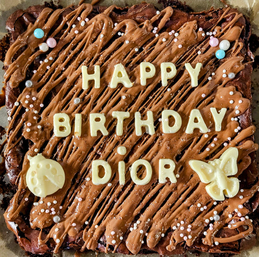 Custom Message Brownie Slab